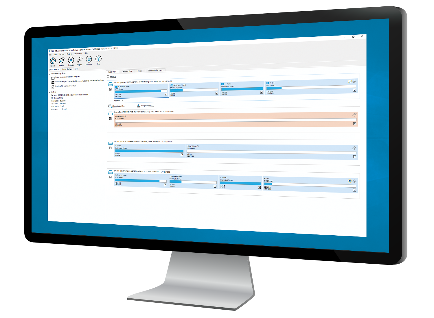 Macrium Workstation Screen